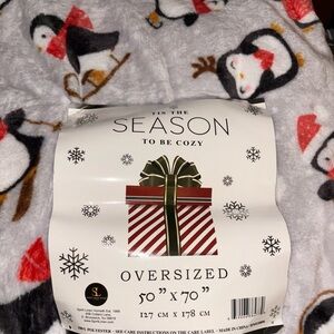 NEW Tis The Season To Be Cozy Oversized Blanket Christmas 50 x 70